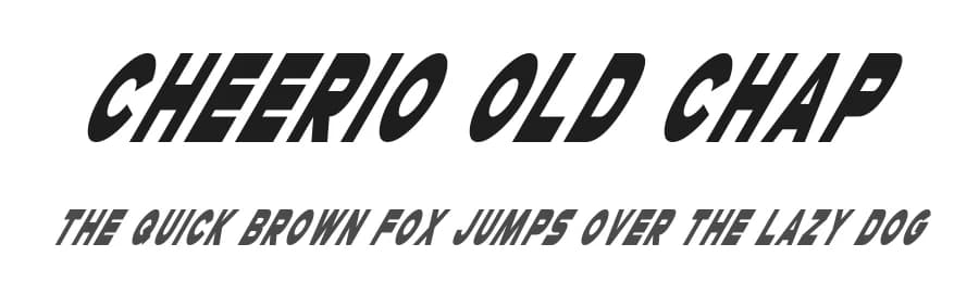 Cheerio Old Chap by Hawtpixel — Sans Serif Font