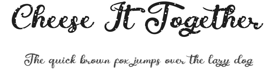 Cheese It Together by Erik Studio — Script Handwritten Font — preview 1