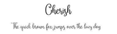 Cherish by vilogsign — Script Handwritten Font — thumbnail 1