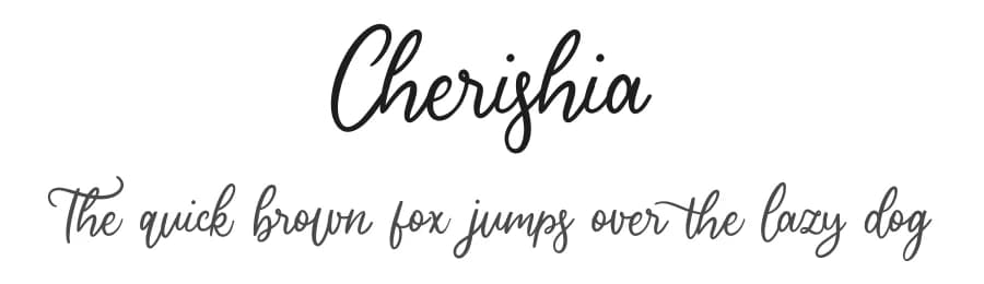 Cherishia by LetterStuff Typefoundry — Script Handwritten Font — preview 1