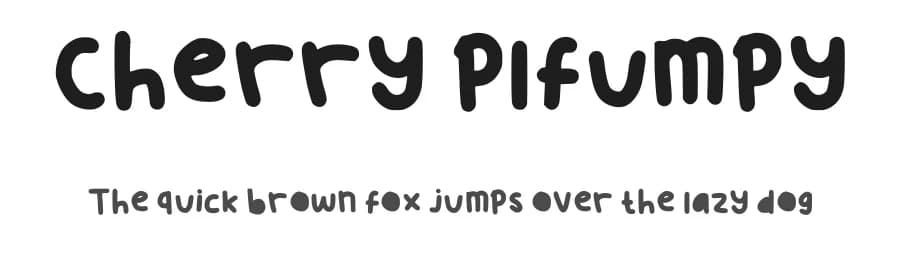 Cherry plfumpy by kimwinnie — Script Handwritten Font