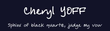 Cheryl YOFF by Your Own Font — Script Handwritten Font — thumbnail 2