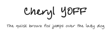 Cheryl YOFF by Your Own Font — Script Handwritten Font — thumbnail 1