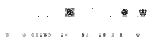 Chess Mediaeval by Armando Hernandez Marroquin — Dingbats Font