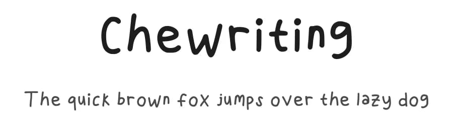 Chewriting by Wina — Script Handwritten Font