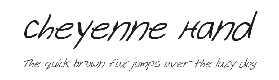 Cheyenne Hand by Iconian Fonts — Script Handwritten Font