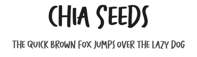 Chia Seeds by peterdraw — Script Handwritten Font