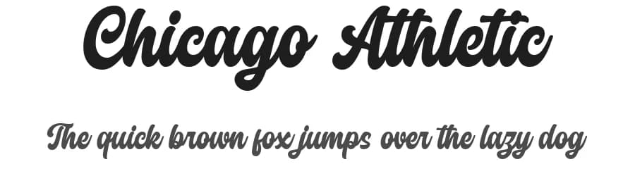 Chicago Athletic by Blankids — Script Handwritten Font