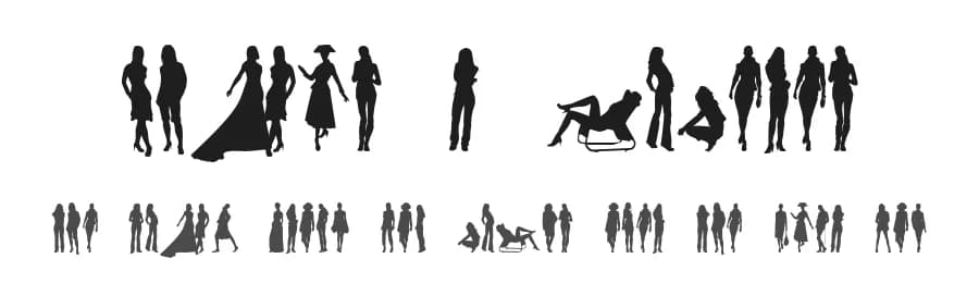 Chicas y Mujeres by Manuel Lage — Dingbats Font