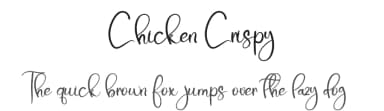 Chicken Crispy by Etik Fatimah — Script Handwritten Font — thumbnail 1
