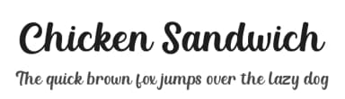 Chicken Sandwich by Manjali Studio — Script Handwritten Font — thumbnail 1
