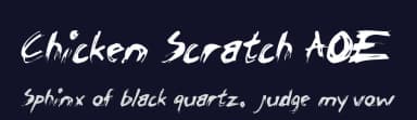 Chicken Scratch AOE by Astigmatic One Eye Typographic Institute — Script Handwritten Font — thumbnail 2