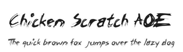 Chicken Scratch AOE by Astigmatic One Eye Typographic Institute — Script Handwritten Font