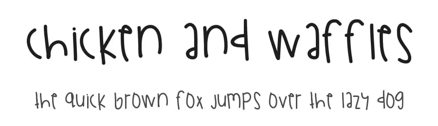 Chicken And Waffles by Des Gomez — Script Handwritten Font