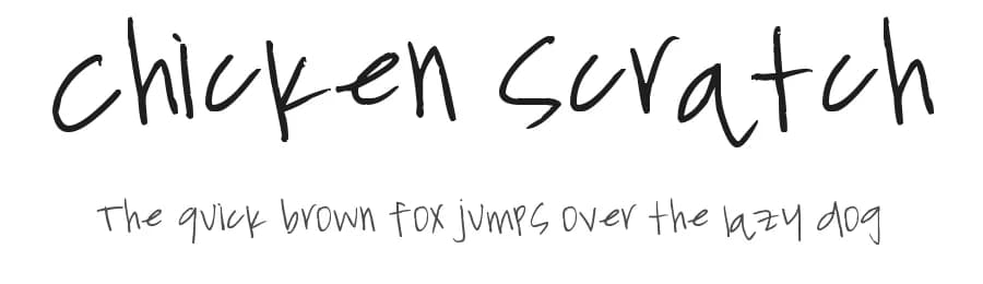 Chicken Scratch by FontPanda — Script Handwritten Font