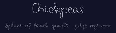 Chickpeas by Roland Huse Design — Script Handwritten Font — thumbnail 2