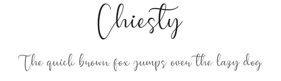 Chiesty by AV Type — Script Handwritten Font