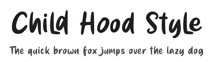 Child Hood Style by www.movefont .com — Script Handwritten Font