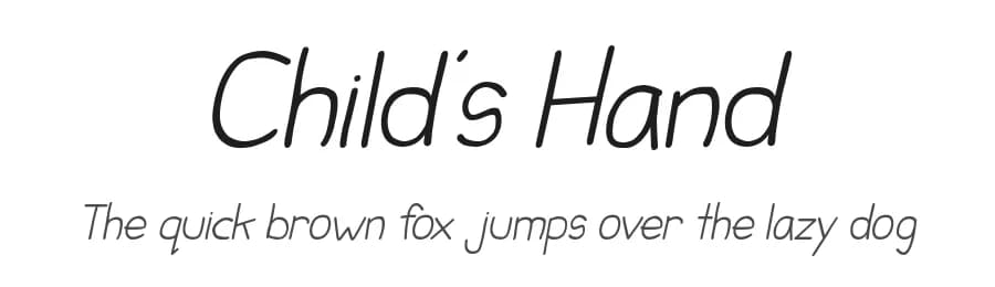Child's Hand by Joseph Dawson — Script Handwritten Font — preview 1