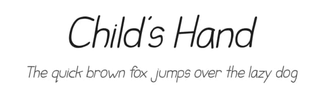 Child's Hand by Joseph Dawson — Script Handwritten Font