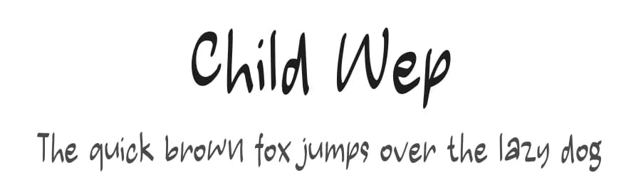 Child Wep by Studio Hello Good — Script Handwritten Font
