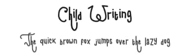 Child Writing by 'Sanz Font — Script Handwritten Font — thumbnail 1