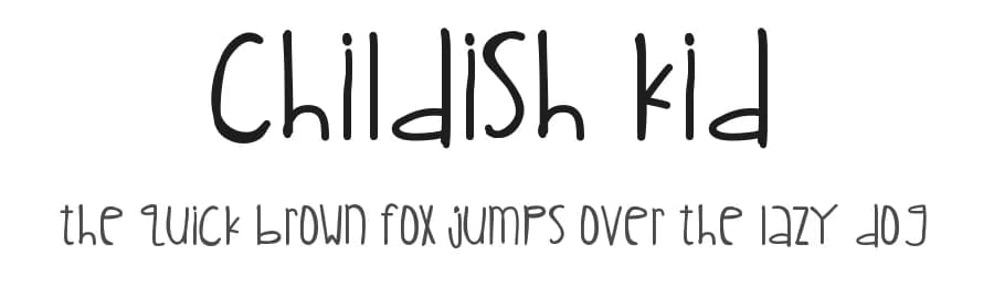 Childish Kid by Des Gomez — Script Handwritten Font