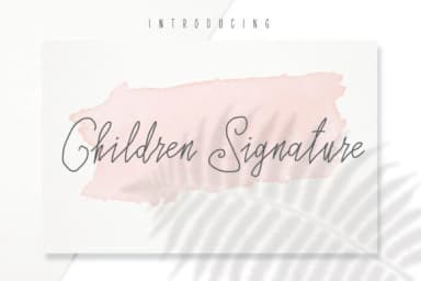 Children Signature Font by Royaltype — Script Handwritten Font — thumbnail 1