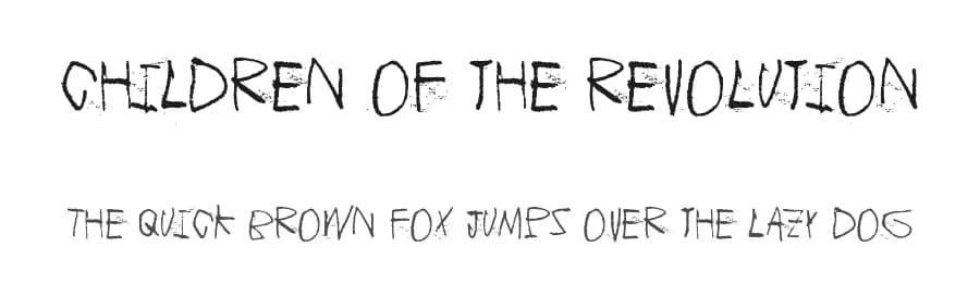 Children of the revolution by Juha Korhonen — Script Handwritten Font