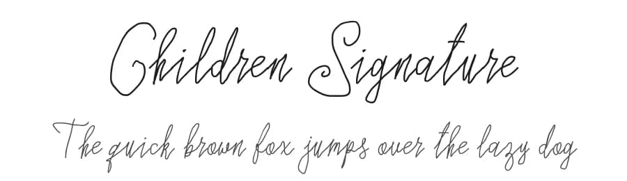 Children Signature by Royaltype — Script Handwritten Font