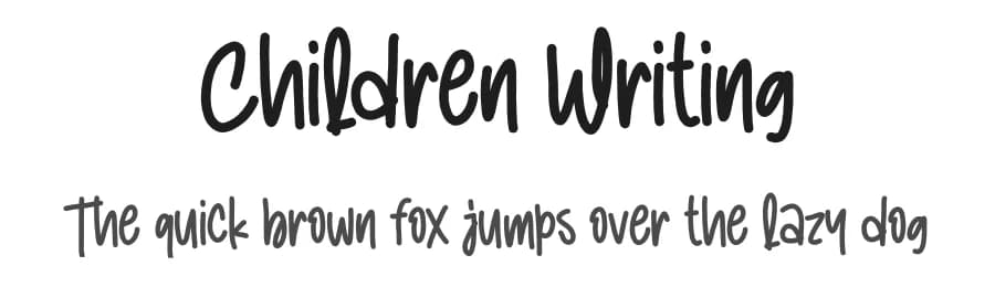 Children Writing by Andi Moz — Script Handwritten Font