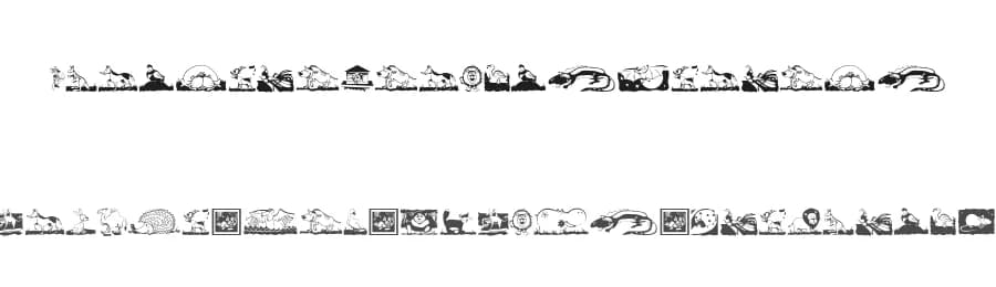 Children Animals Friends by Manfred Klein — Dingbats Font