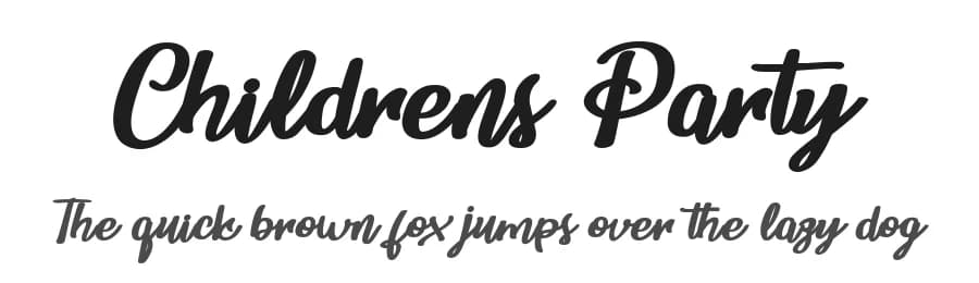Childrens Party by Billy Argel Fonts ® — Script Handwritten Font