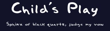 Child's Play by Thomas G. Goss — Script Handwritten Font — thumbnail 2