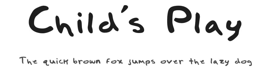 Child's Play by Thomas G. Goss — Script Handwritten Font