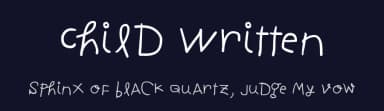 Child Written by Manfred Klein — Script Handwritten Font — thumbnail 2