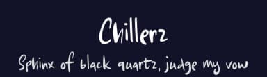 Chillerz by Hanoded — Script Handwritten Font — thumbnail 2