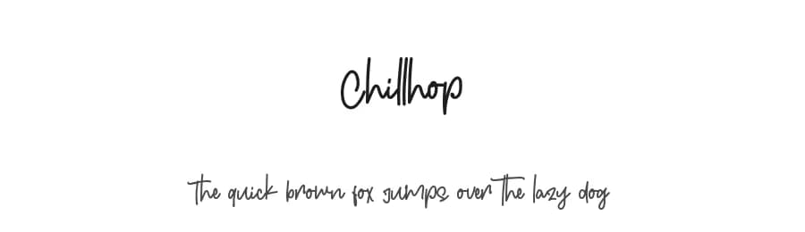 Chillhop by Eifetstype — Script Handwritten Font
