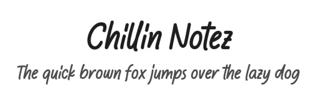 Chillin Notez by Four Lines — Script Handwritten Font