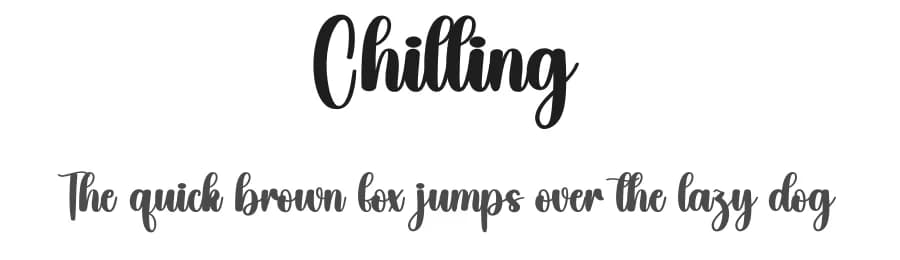 Chilling by Scratchones — Script Handwritten Font