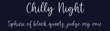 Chilly Night by Graphix Line Studio — Script Handwritten Font — thumbnail 2
