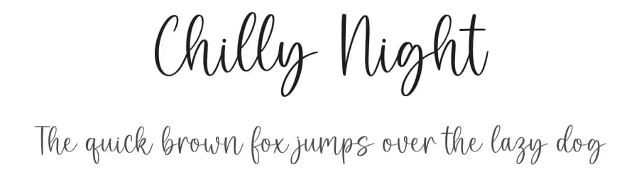 Chilly Night by Graphix Line Studio — Script Handwritten Font