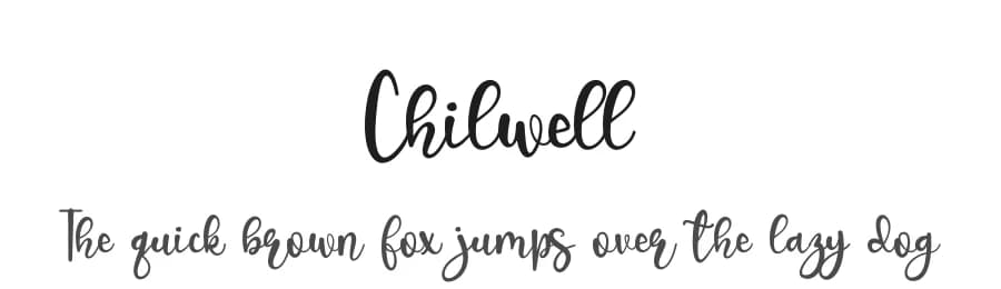 Chilwell by Supersemar Letter — Script Handwritten Font