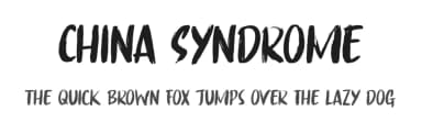 China Syndrome by Hanoded — Script Handwritten Font — thumbnail 1