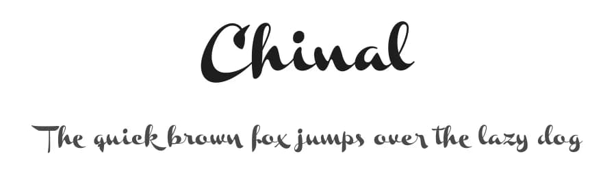 Chinal by Måns Grebäck — Script Handwritten Font
