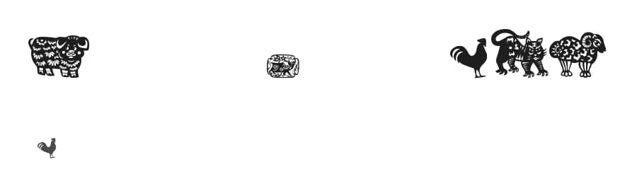 Chinese Zodiac TFB by zanatlija — Dingbats Font