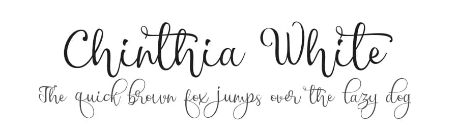Chinthia White by Arief HK — Script Handwritten Font