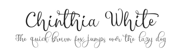Chinthia White by Arief HK — Script Handwritten Font
