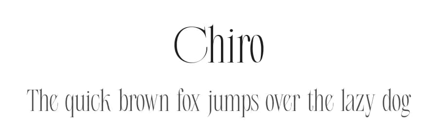 Chiro by Sign Studio — Sans Serif Font
