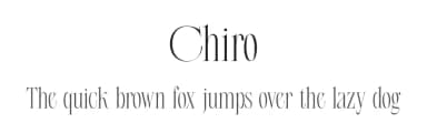 Chiro by Sign Studio — Sans Serif Font — thumbnail 1